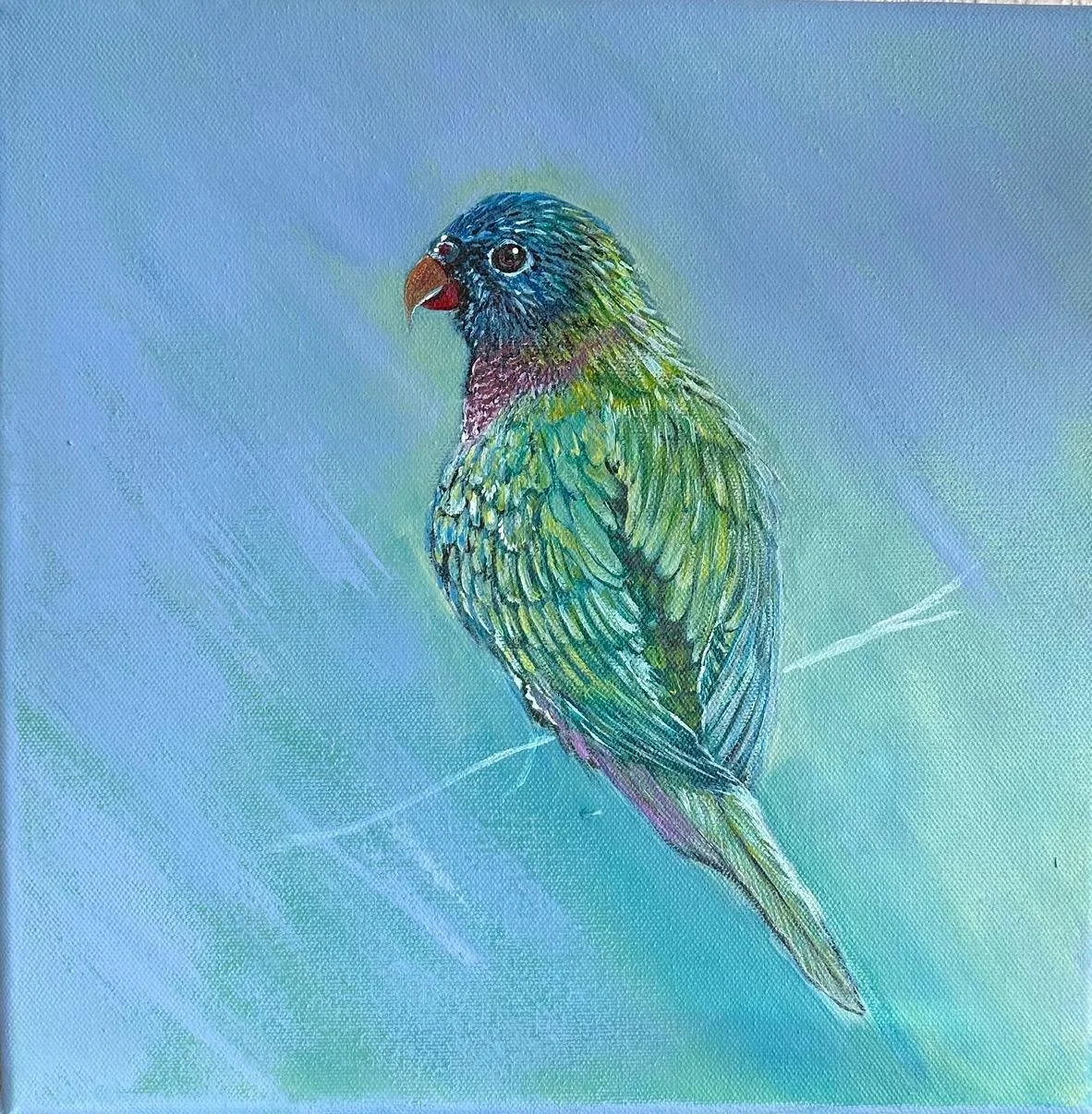 Jax Kwok, Hoping, Acrylic, 12x12x2in, NFS — JAX KWOK ART ATELIER